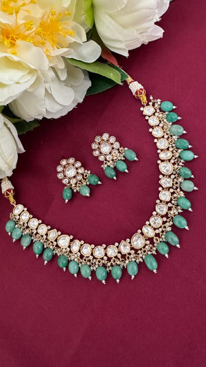 Emerald Polki Choker Set