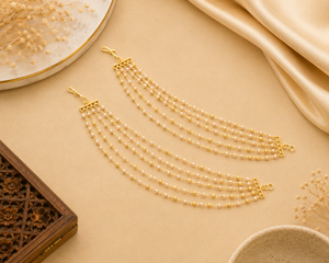 Multi-Layer Pearl Earchains V828