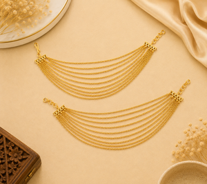 Multi-Layer Gold Earchains V794