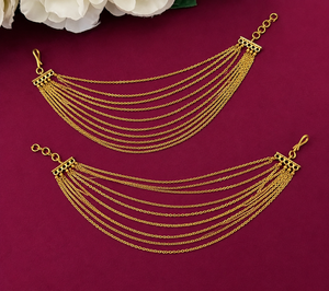 Multi-Layer Gold Earchains V794