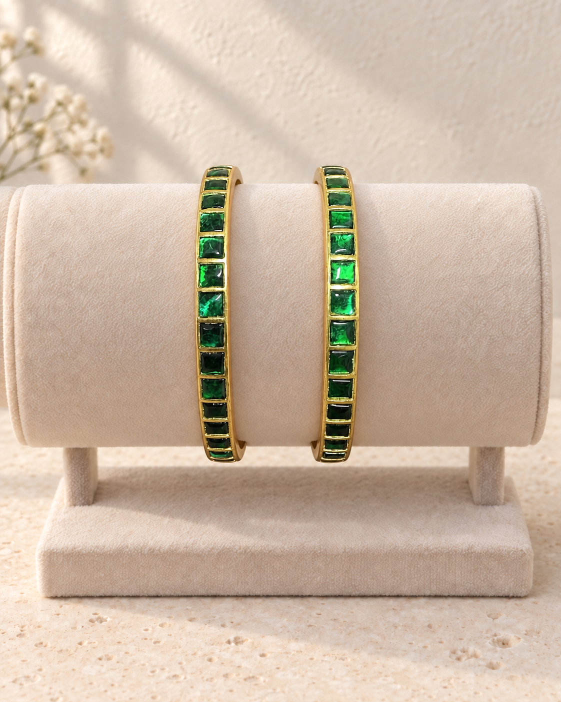 Jadua Kundan Brass Bangles