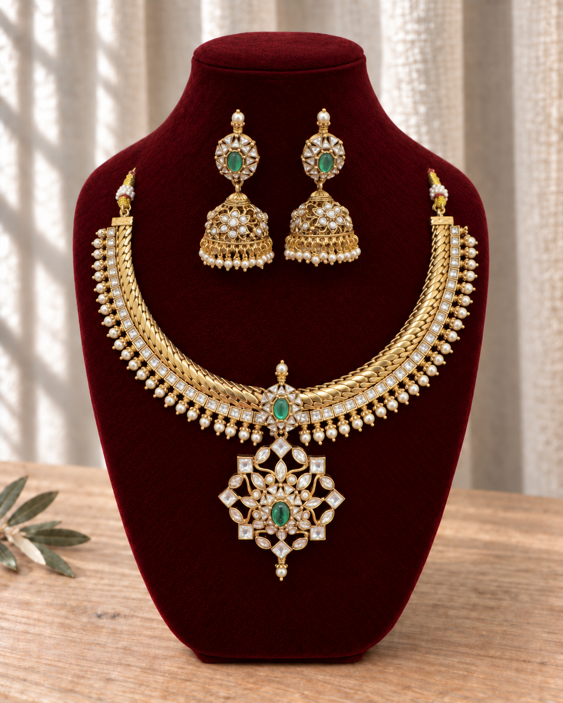 Jalebi Jadua Kundan Necklace Set