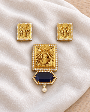 Lord Ganesha Statement Pendant Set