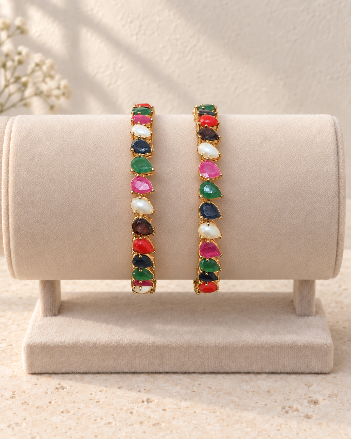 Multi-Color Stone Bangles V223