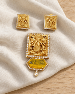 Lord Ganesha Statement Pendant Set