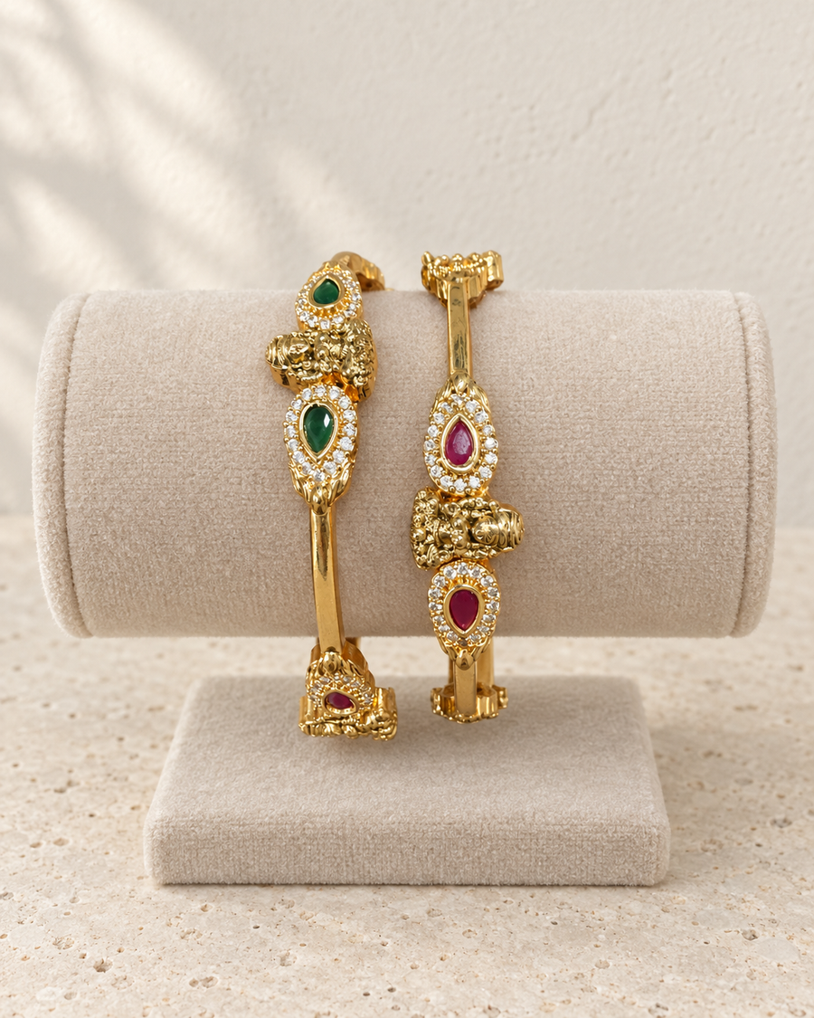 Traditional Temple Stone Bangles