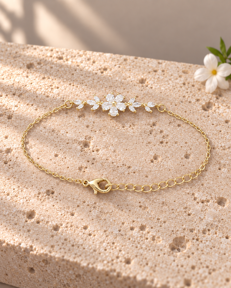 Adjustable Flower  Bracelet