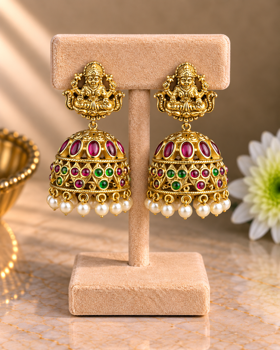 Lakshmi Antique Jhumka Earrings