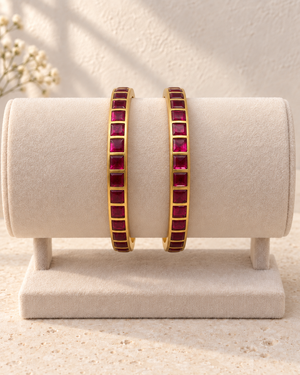 Jadua Kundan Brass Bangles