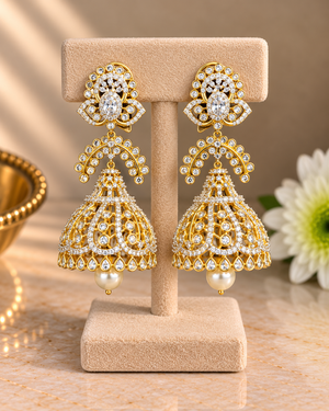 Diamond Jhumka Earrings