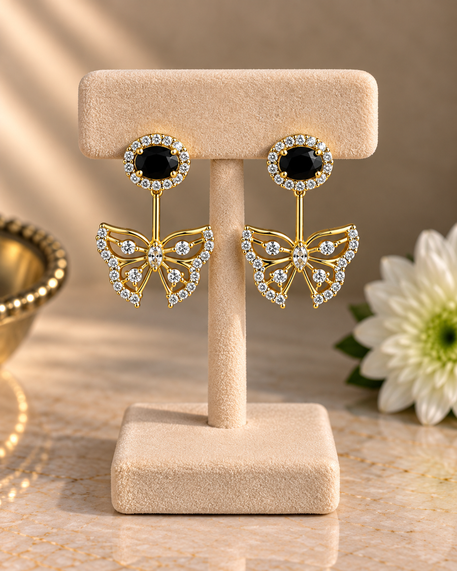Convertible Butterfly Stud Earrings