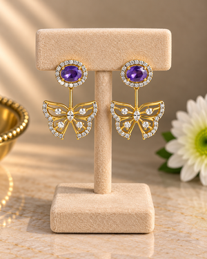 Convertible Butterfly Stud Earrings