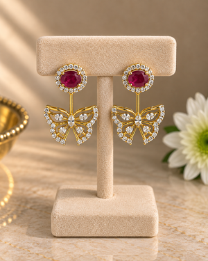 Convertible Butterfly Stud Earrings