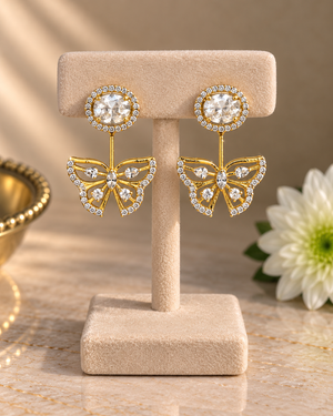 Convertible Butterfly Stud Earrings