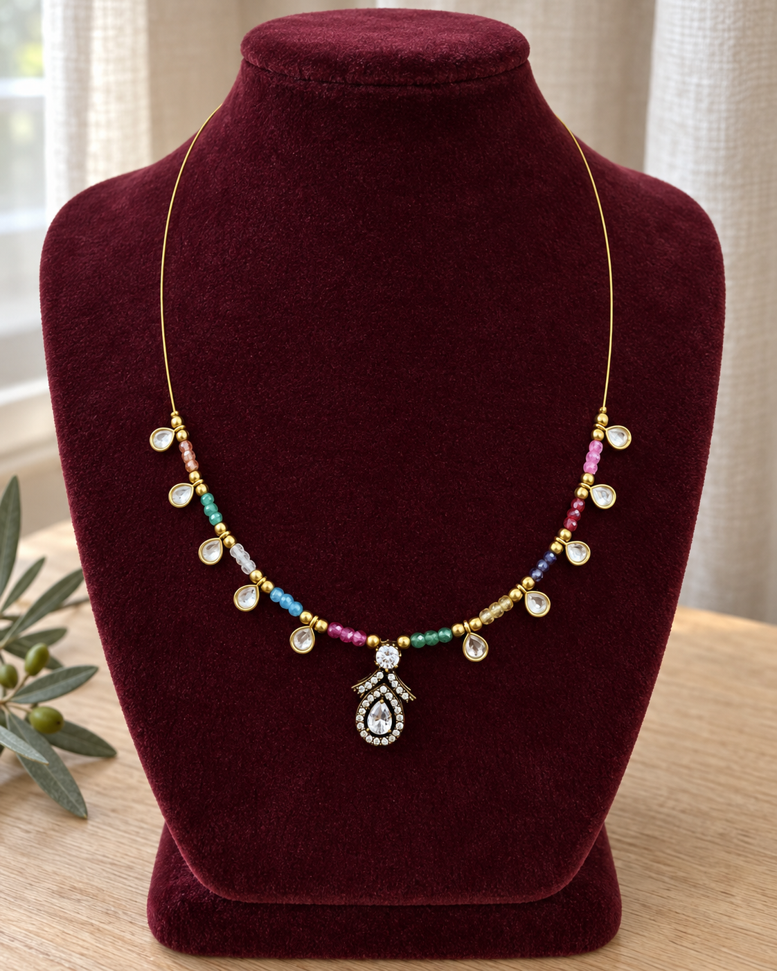 Multicolor Invisible Chain Necklace