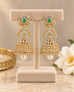 Diamond Jhumka Earrings