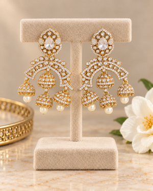 Multi-Jhumka Statement Earrings