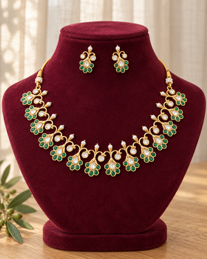 Kundan Motif Necklace Set