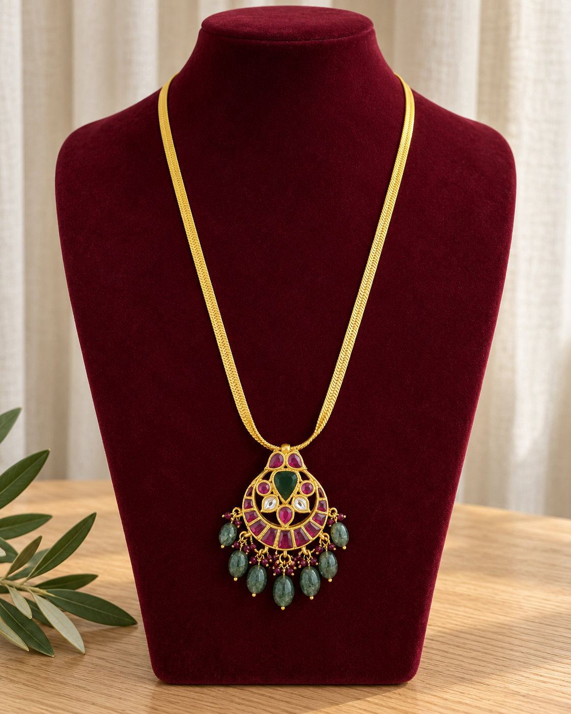 Jadua Kundan Removable Pendant Chain