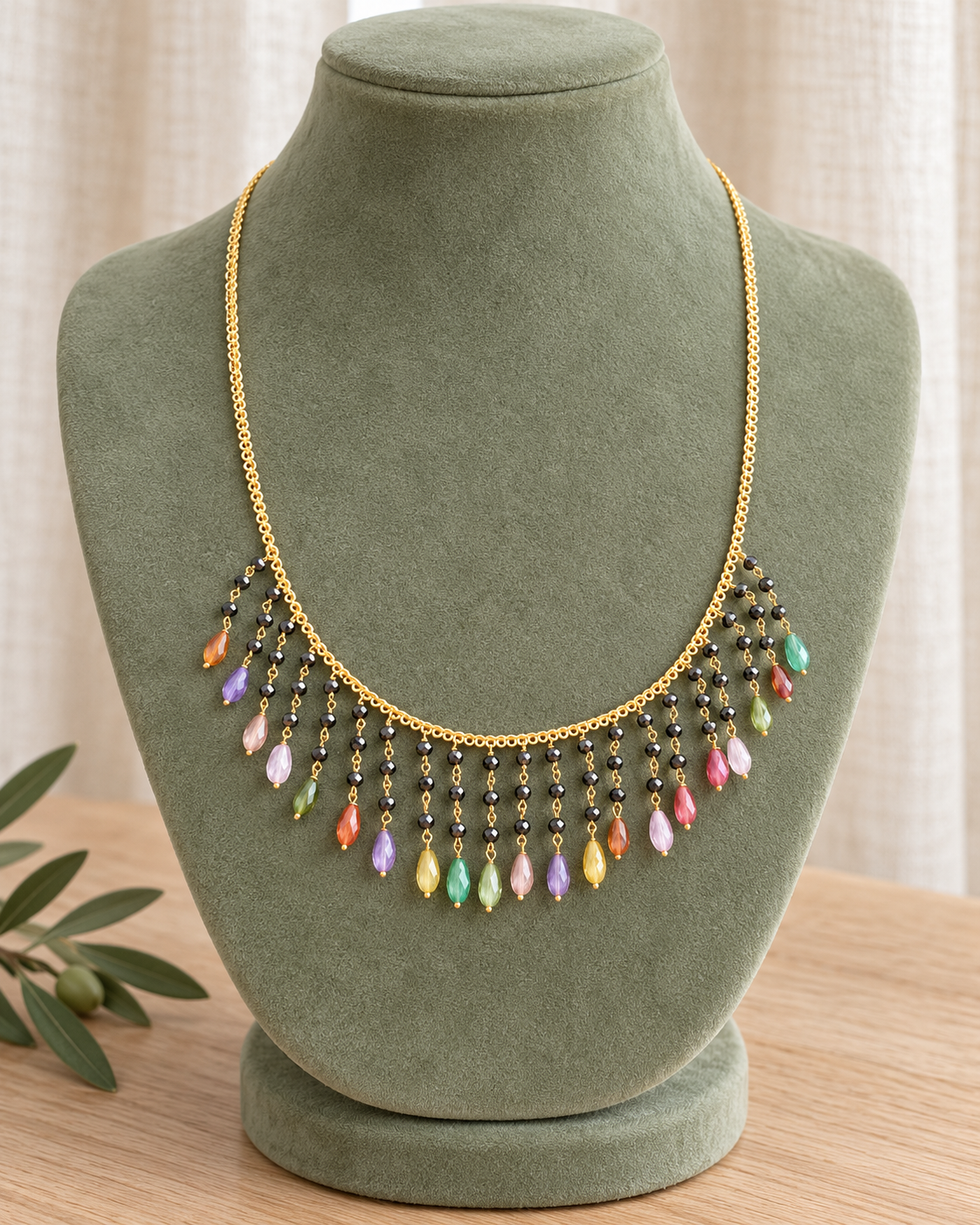 Beaded Drop Necklace