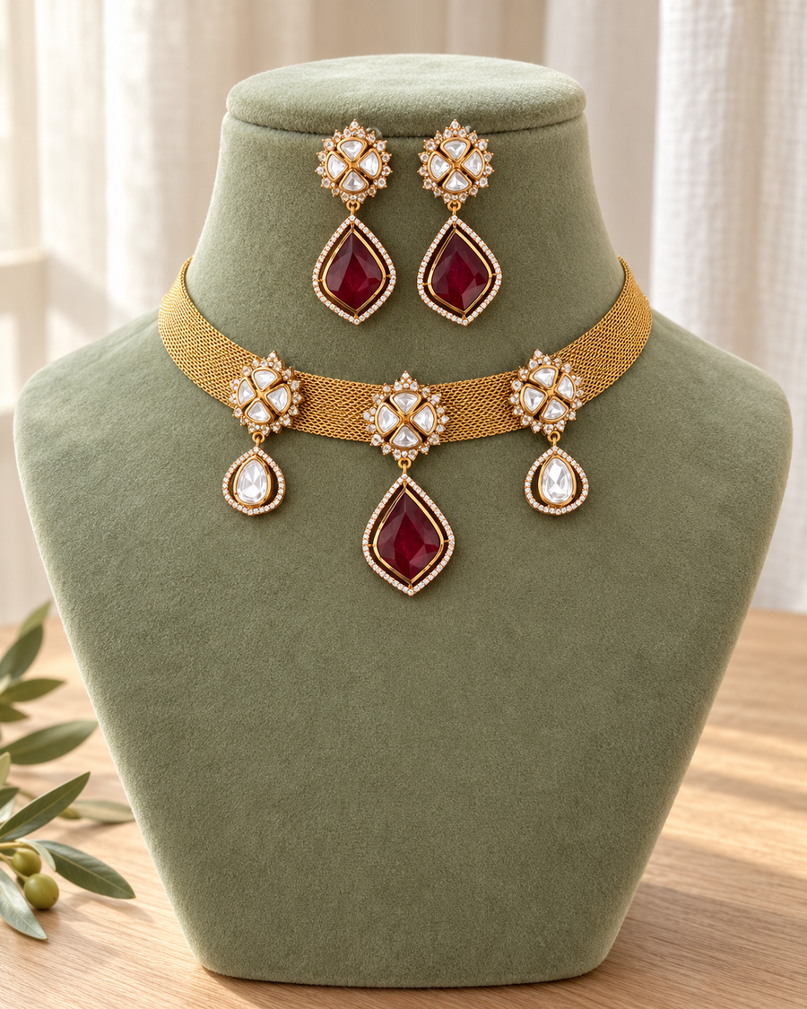 Moissanite Choker Set