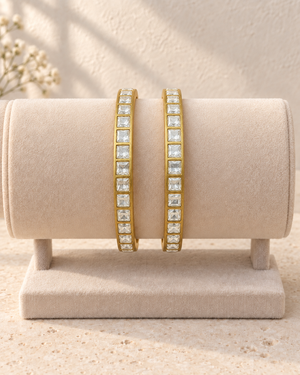 Jadua Kundan Brass Bangles