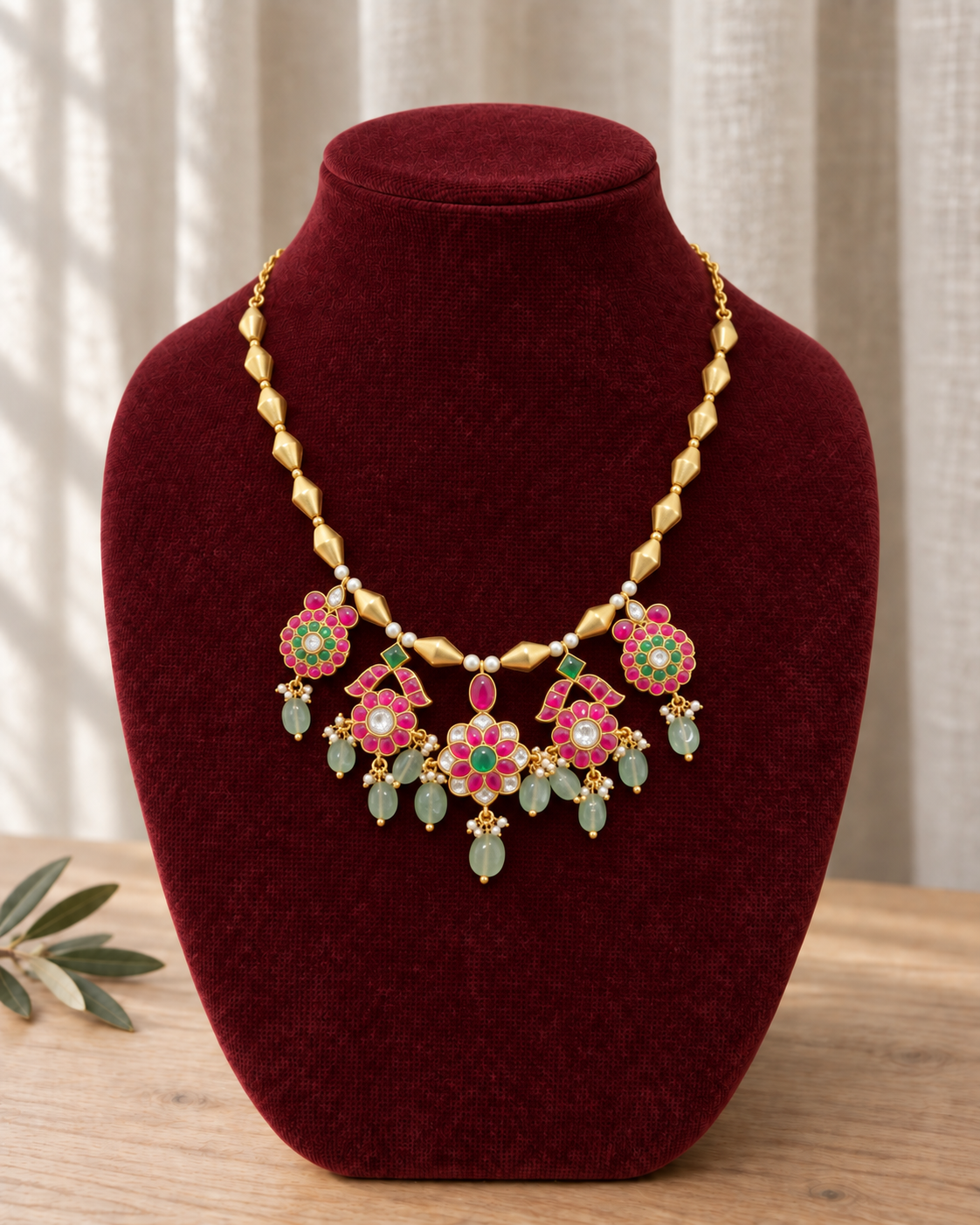 Jadua Kundan Floral Necklace