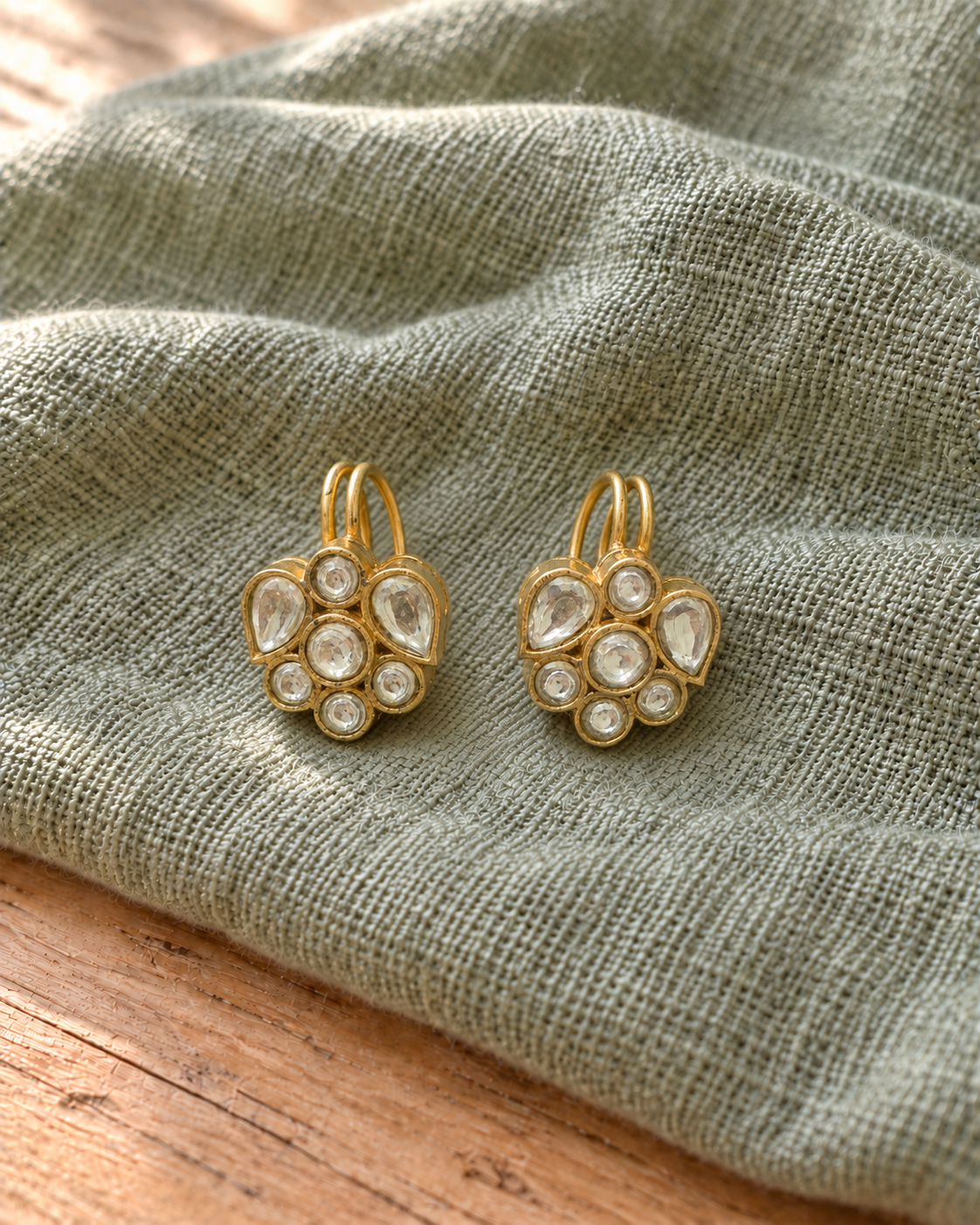Moissanite Bugadi Earrings