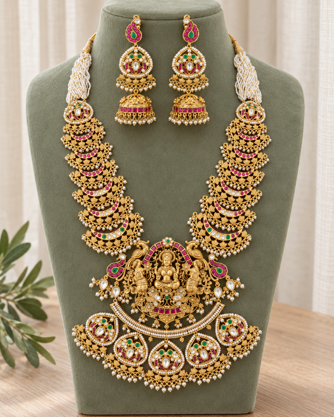 Jadua Kundan Lakshmi Guttapusalu Haram Set