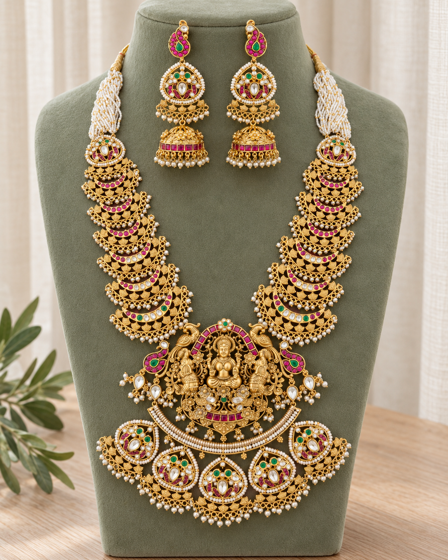 Jadua Kundan Lakshmi Guttapusalu Haram Set