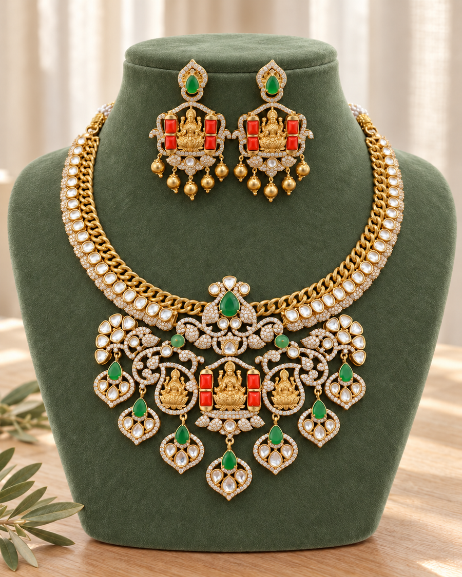 Jalebi Mossanite Neckset