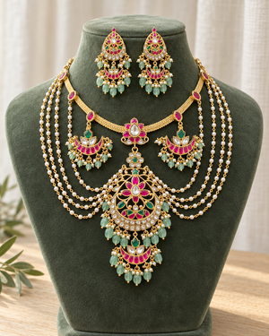 Jadua Kundan Convertible Choker & Necklace Set