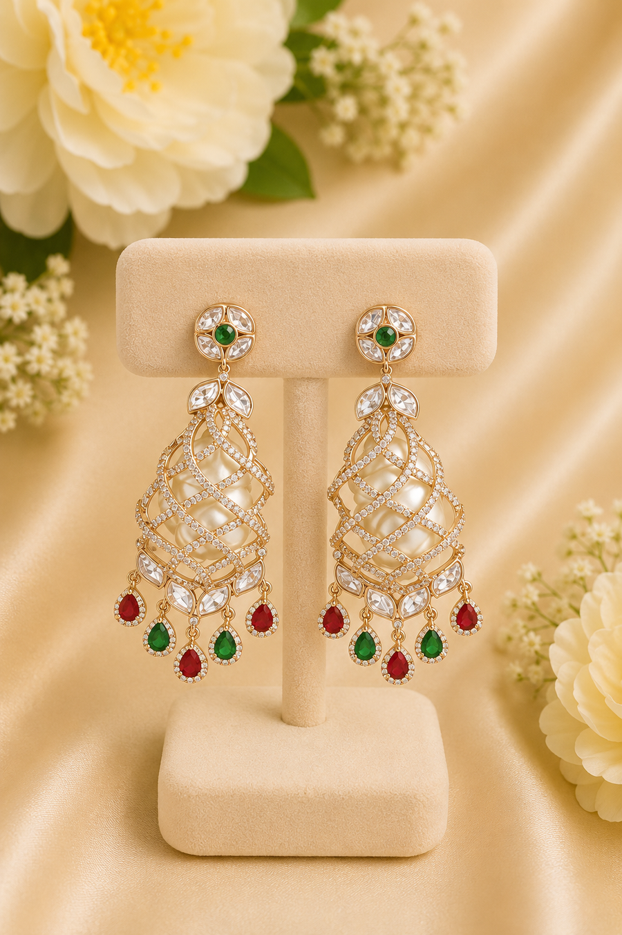 Long drop earrings V601