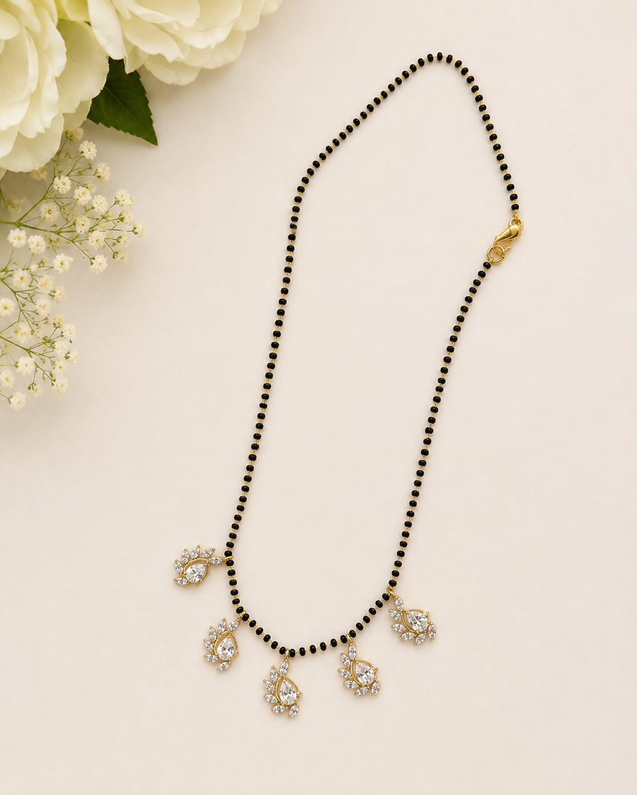 Black Beads Necklace V812