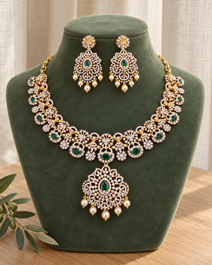 Diamond Statement Necklace Set