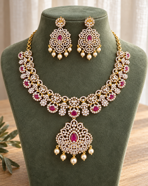 Diamond Statement Necklace Set