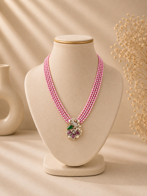 Victorian CZ Beads Necklace V325
