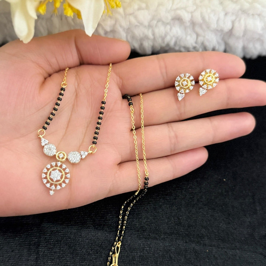 Black Beads Pendant Set V432