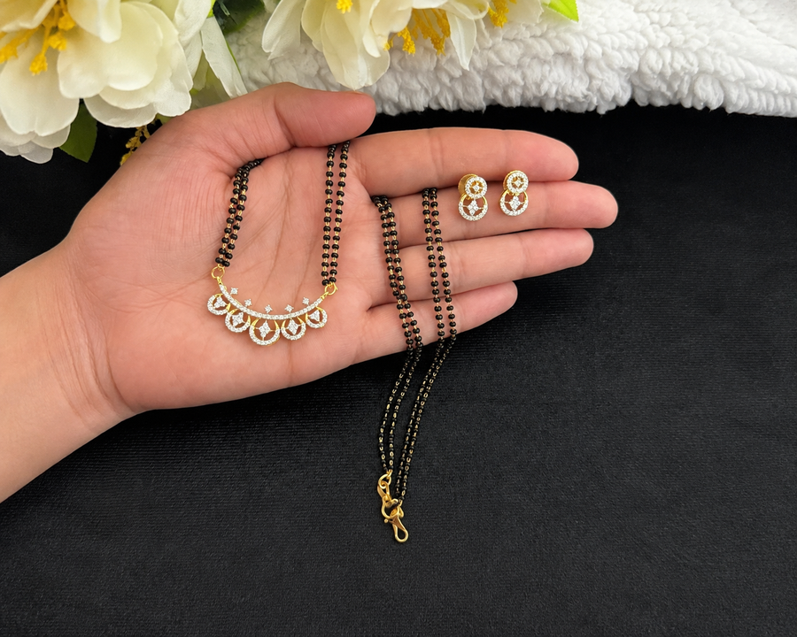 Black Beads Pendant Set  V434