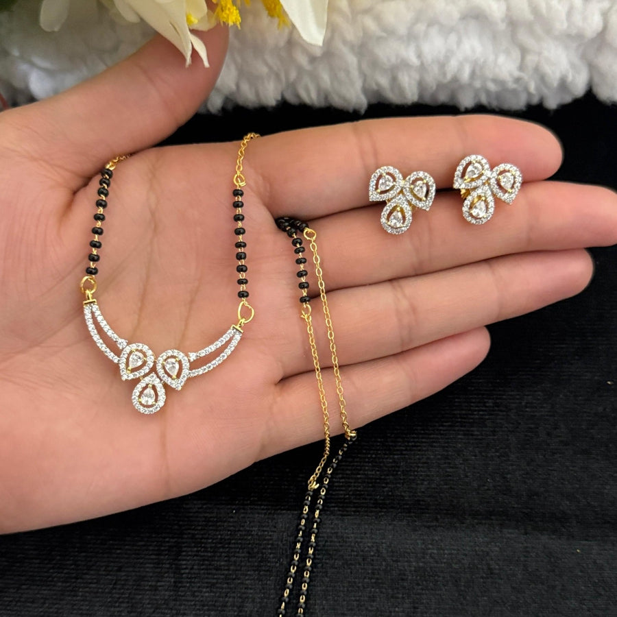 Black Beads Pendant Set  V456
